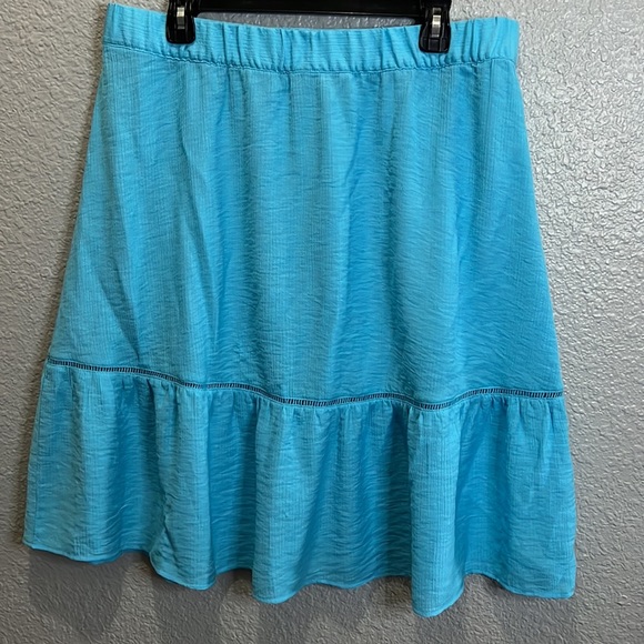 Liz Claiborne size Large teal blue skirt - Picture 2 of 4